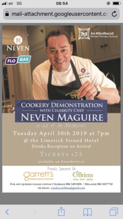 Cooking Demonstration with Neven Maguire in aid of An Mhodhscoil, Limerick, Ireland