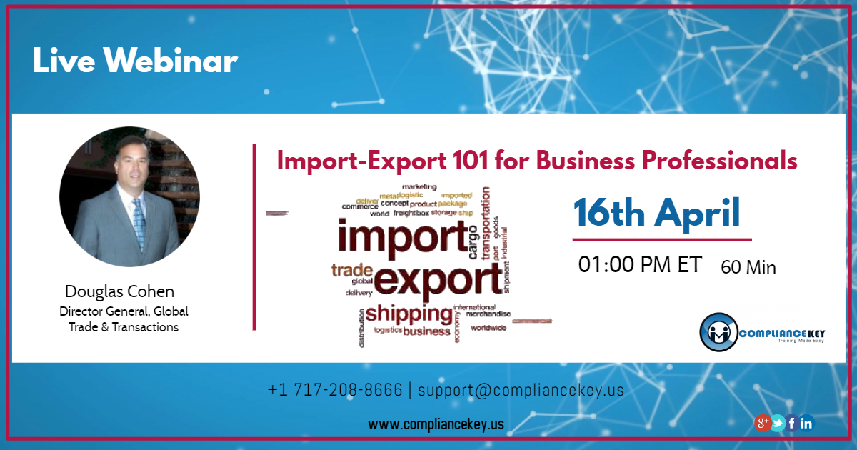 Import / Export 101 - New Updates For Business Professionals, Middletown, Delaware, United States
