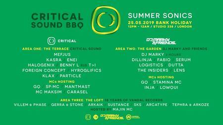 Critical Sound BBQ London - Summer Sonics w/ Mefjus, DJ Marky, Dillinja, London, United Kingdom
