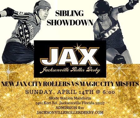 Sibling Showdown!  New Jax City Rollers vs. Magic City Misfits, Jacksonville, Florida, United States