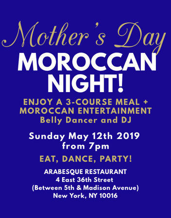 Mother's Day: 3-Course Dinner + Belly Dance Show! Tickets at 45% Off!, New York, United States