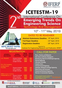 2nd International Conference On Emerging Trends On Engineering Science, Technology And Management