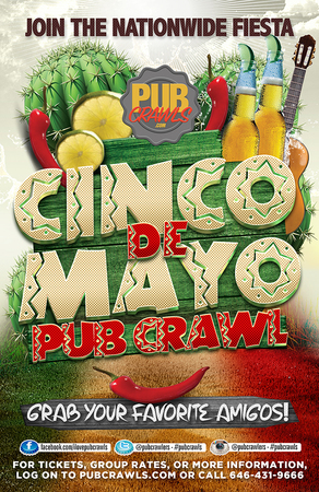 San Antonio Cinco de Mayo Pub Crawl - May 2019, San Antonio, Texas, United States