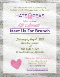 Hats and Peas: Meet us for Brunch Fundraiser