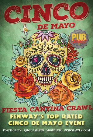 Cinco de Mayo Fiesta Cantina Pub Crawl Fenway Boston - May 2019, Boston, Massachusetts, United States