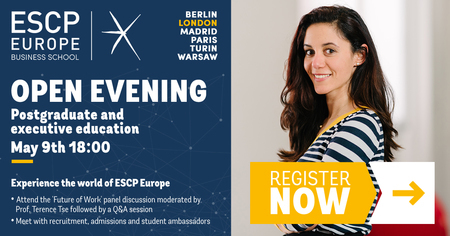 Open Evening at ESCP Europe "The Future of Work" in London - May 2019, London, United Kingdom