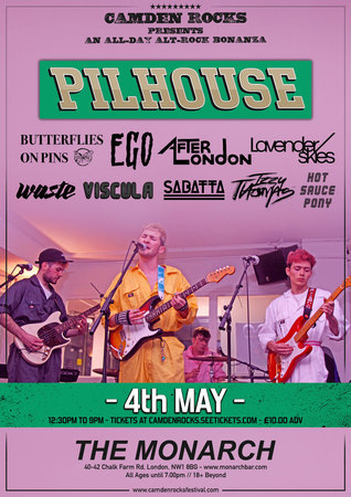 Camden Rocks All Dayer feat. Pilhouse & more at The Monarch, London, United Kingdom