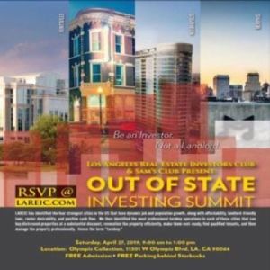 Out-of-State Investing Summit, Los Angeles, California, United States