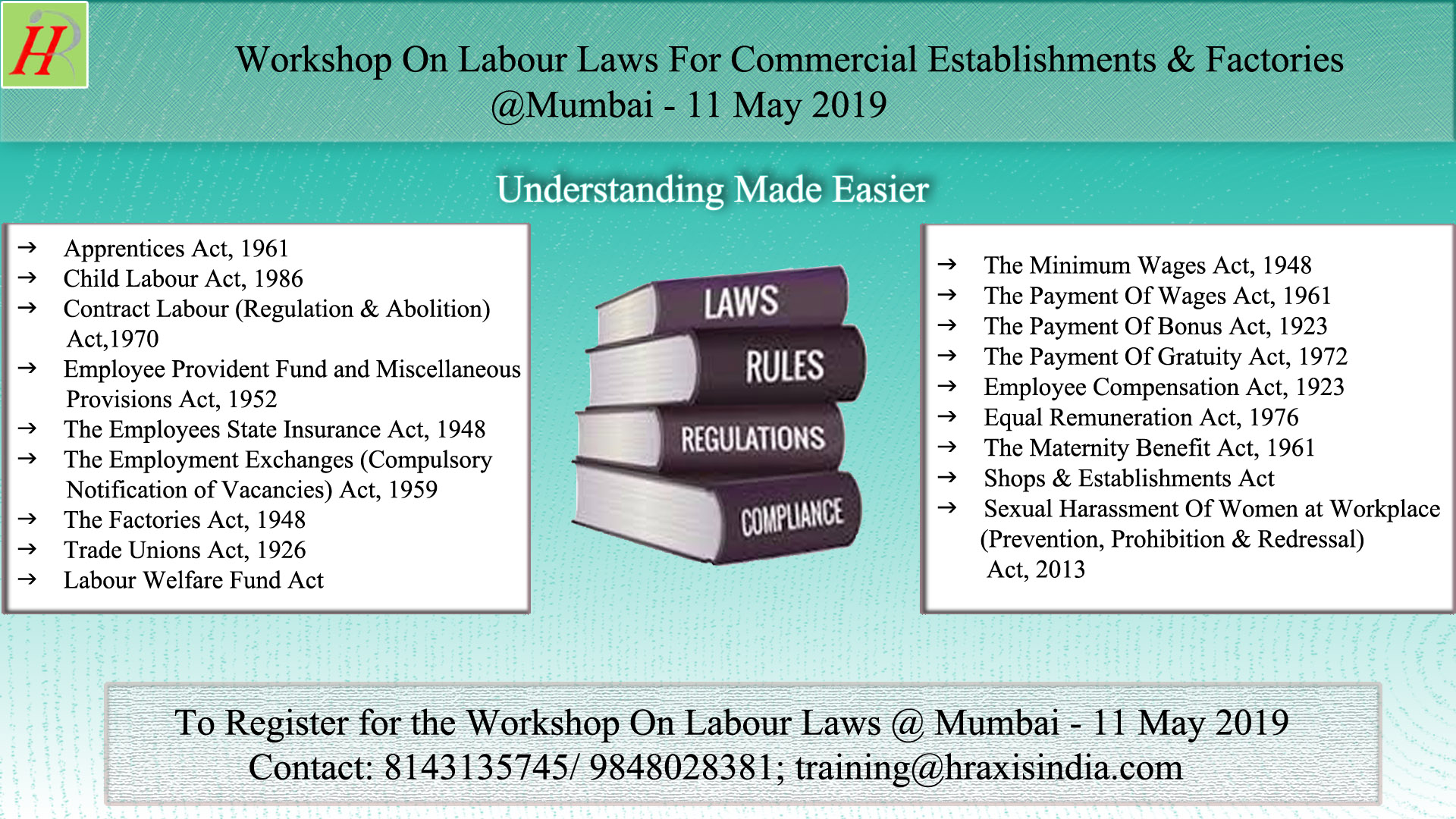 Workshop On Labour Laws for Commercial Establishments & Factories  in Mumbai, Mumbai, Maharashtra, India