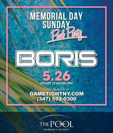 Boris MDW Sunday Daylife Harrahs Pool Party Atlantic City 2019, Atlantic, New Jersey, United States
