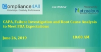 Investigation and Root Cause Analysis to Meet FDA Expectations