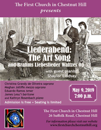 Liederabend: The Art Song & Brahms Liebeslieder Waltzes Op 52, Newton, Massachusetts, United States