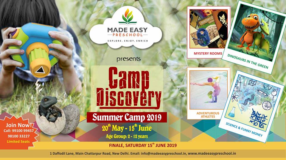 Title:- Camp Discovery | Summer Camp 2019 @ Best Play School In South Delhi, South Delhi, Delhi, India