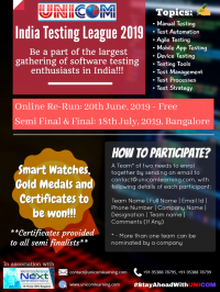 India Testing League 2019 (Round One- Re Run) | June 20, 2019