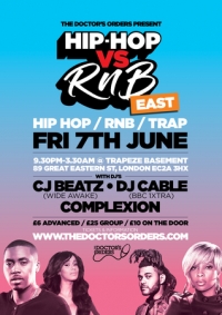 Hip-Hop vs RnB - East @ Trapeze Basement, Fri 7th June