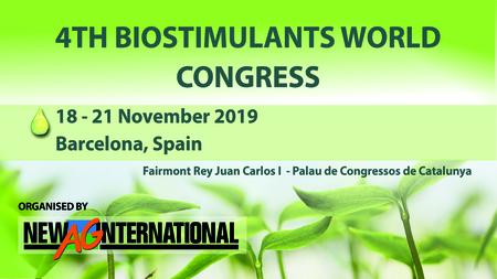 Biostimulants World Congress, November 2019, Spain, Barcelona, Spain