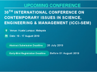 30th International Conference on Contemporary issues in Science, Engineering & Management (ICCI-SEM)