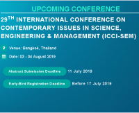 29th International Conference on Contemporary issues in Science, Engineering & Management (ICCI-SEM)