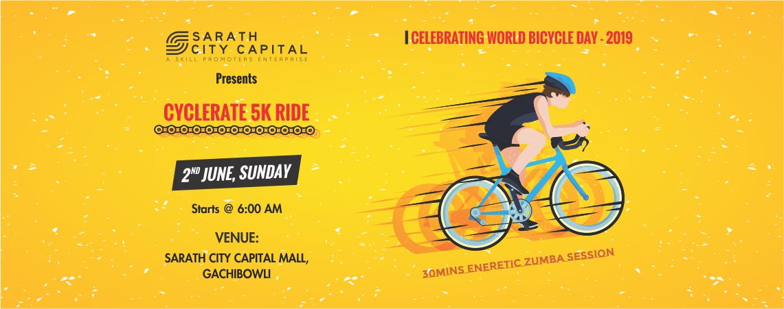 Cyclerate 5K Ride, Hyderabad, Telangana, India