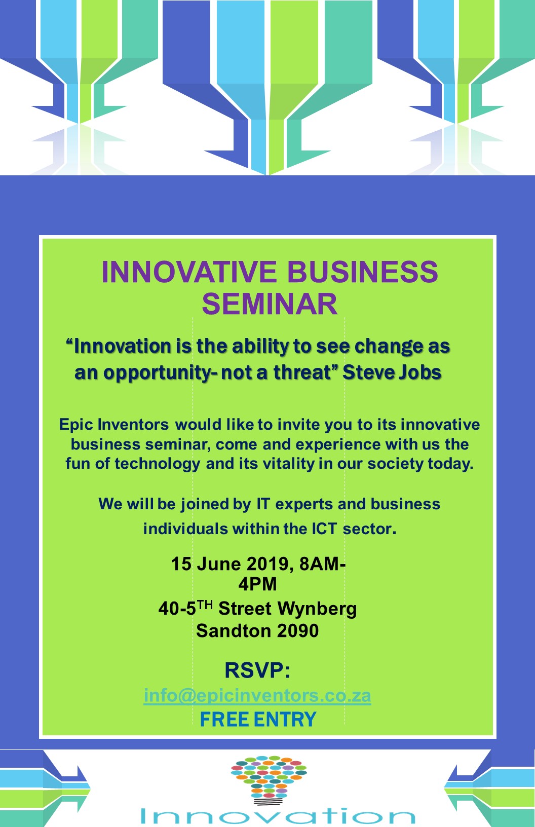 Innovative Business Seminar, Johannesburg, Gauteng, South Africa