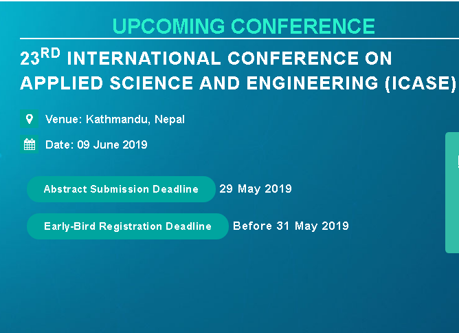23rd International Conference on Applied Science and Engineering (ICASE), Kathmandu, Nepal