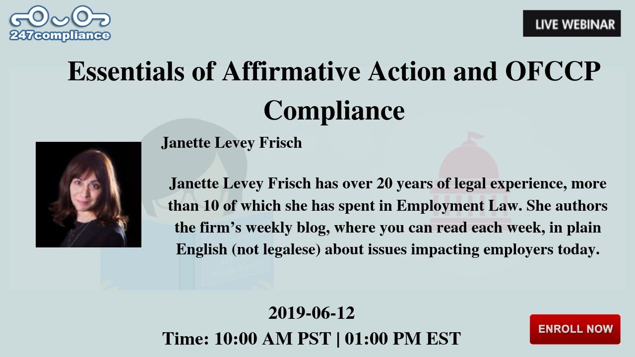 Essentials of Affirmative Action and OFCCP Compliance, Newark, Delaware, United States