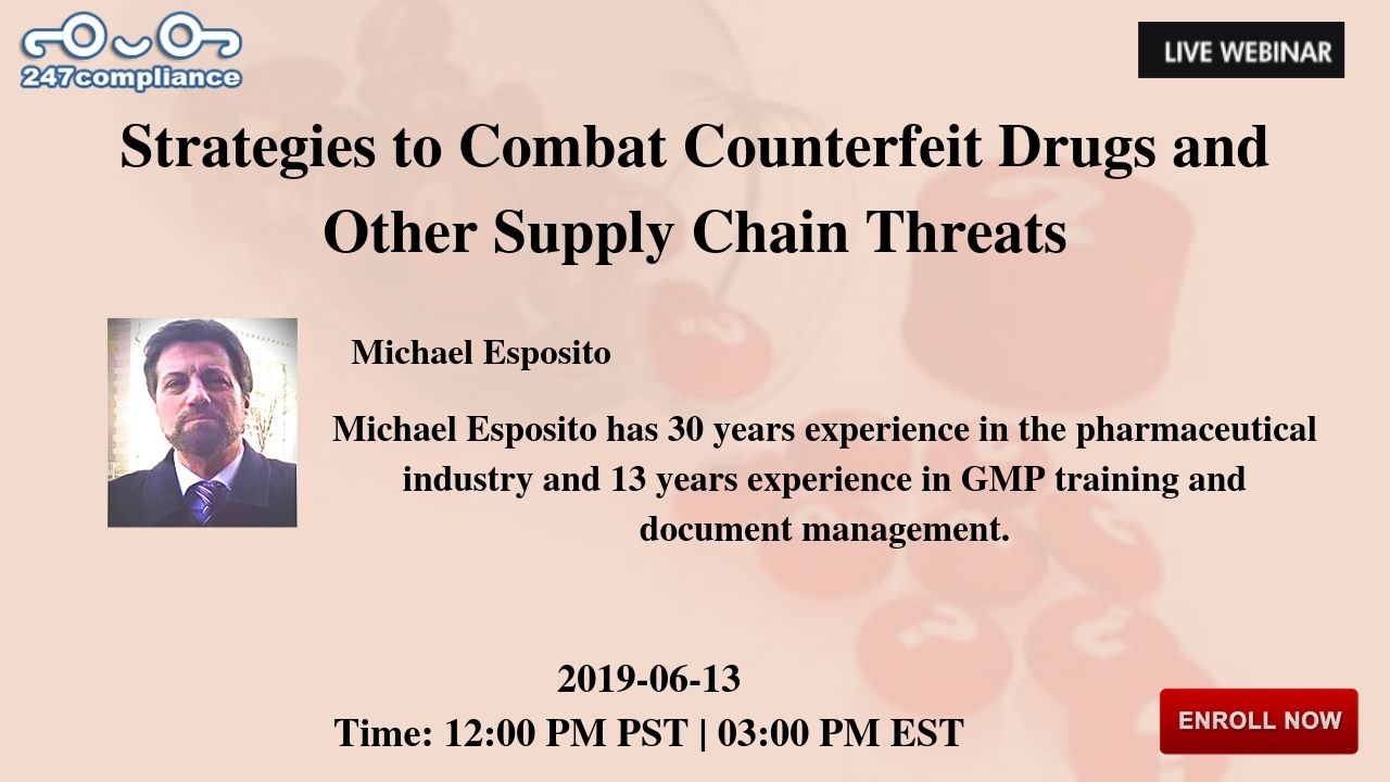 Strategies to Combat Counterfeit Drugs and Other Supply Chain Threats, Newark, Delaware, United States