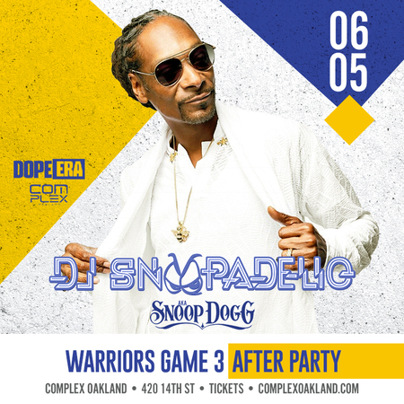 Snoop Dogg AKA DJ Snoopadelic LIVE - GAME 3 NBA FINALS AFTER PARTY in Oakland, Oakland, United States