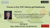 Procure to Pay (P2P) Metrics and Dashboards