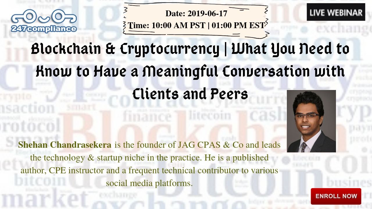 Blockchain & Cryptocurrency | What You Need to Know to Have a Meaningful Conversation with Clients and Peers, Newark, Delaware, United States