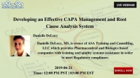 Developing an Effective CAPA Management and Root Cause Analysis System