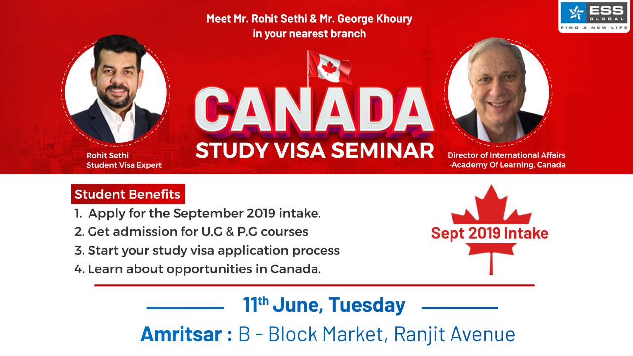 Canada Study Visa Seminar, Amritsar, Punjab, India