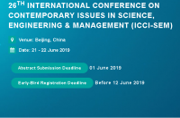 26th International Conference on Contemporary issues in Science, Engineering & Management (ICCI-SEM)
