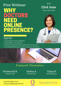A free Webinar on Why Doctors Need Online presence