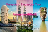 Book your tour packages to Singapore & Malaysia