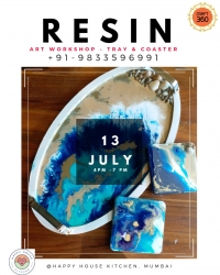 Resin Art workshop with the Tray and Coaster