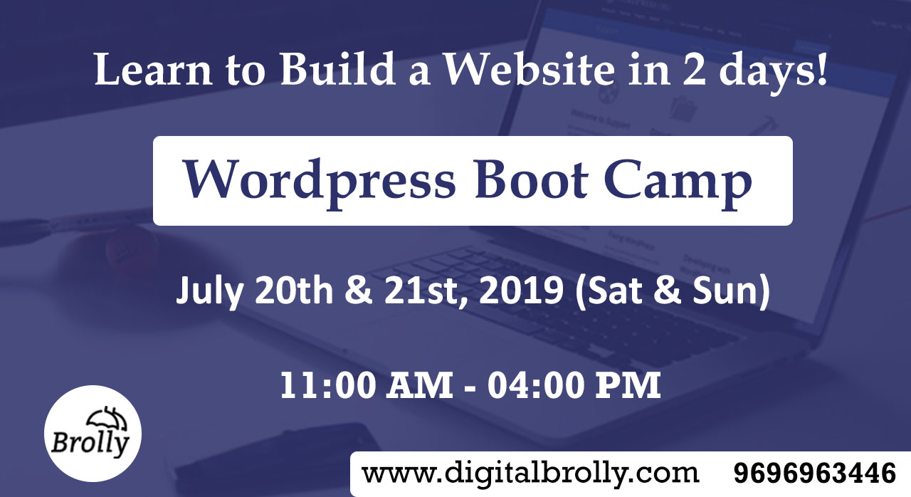 Learn to Build a WordPress Website in 2 days - Digital Brolly Madhapur, Hyderabad, Andhra Pradesh, India