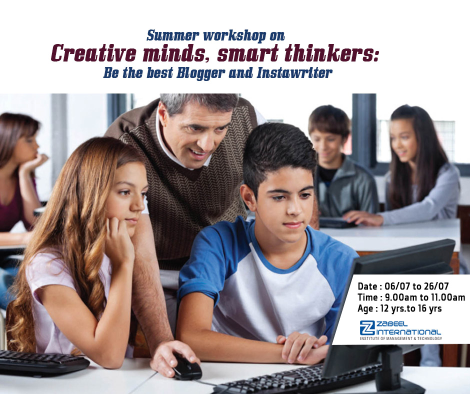 Summer workshop on Creative Minds, Smart Thinkers, Burjuman, Dubai, United Arab Emirates
