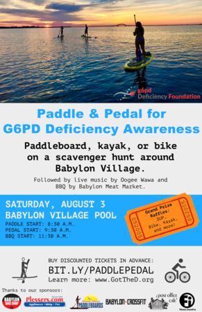 Paddle and Pedal for G6PD Deficiency Awareness, Suffolk, New York, United States