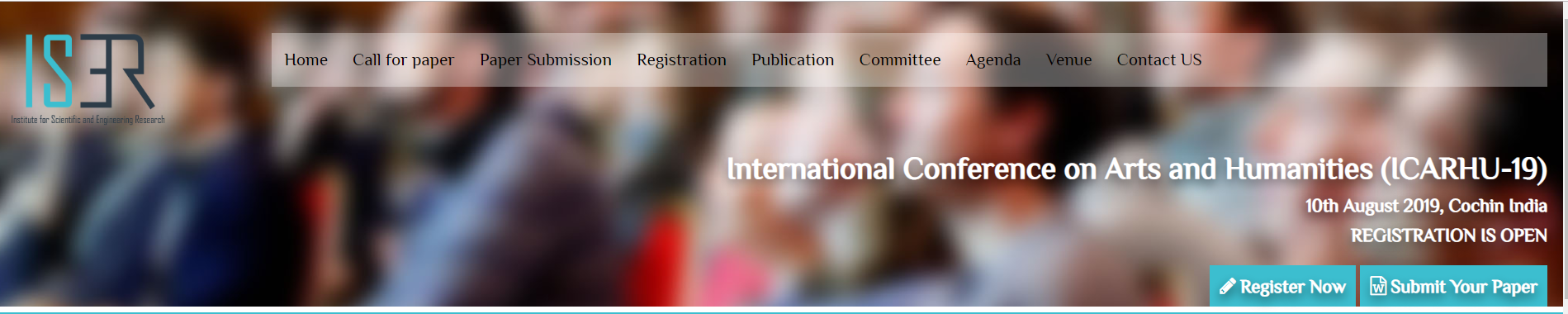 International Conference on Arts and Humanities (ICARHU-19), Cochin, Kerala, India