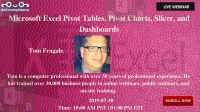 Microsoft Excel Pivot Tables, Pivot Charts, Slicer, and Dashboards