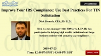 Improve Your IRS Compliance: Use Best Practices For TIN Solicitation