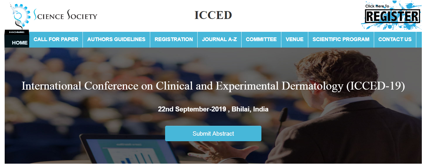 International Conference on Clinical and Experimental Dermatology (ICCED-19), Bhilai, Chhattisgarh, India