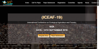 International Conference on Ecological Agriculture and Forestry (ICEAF-19)