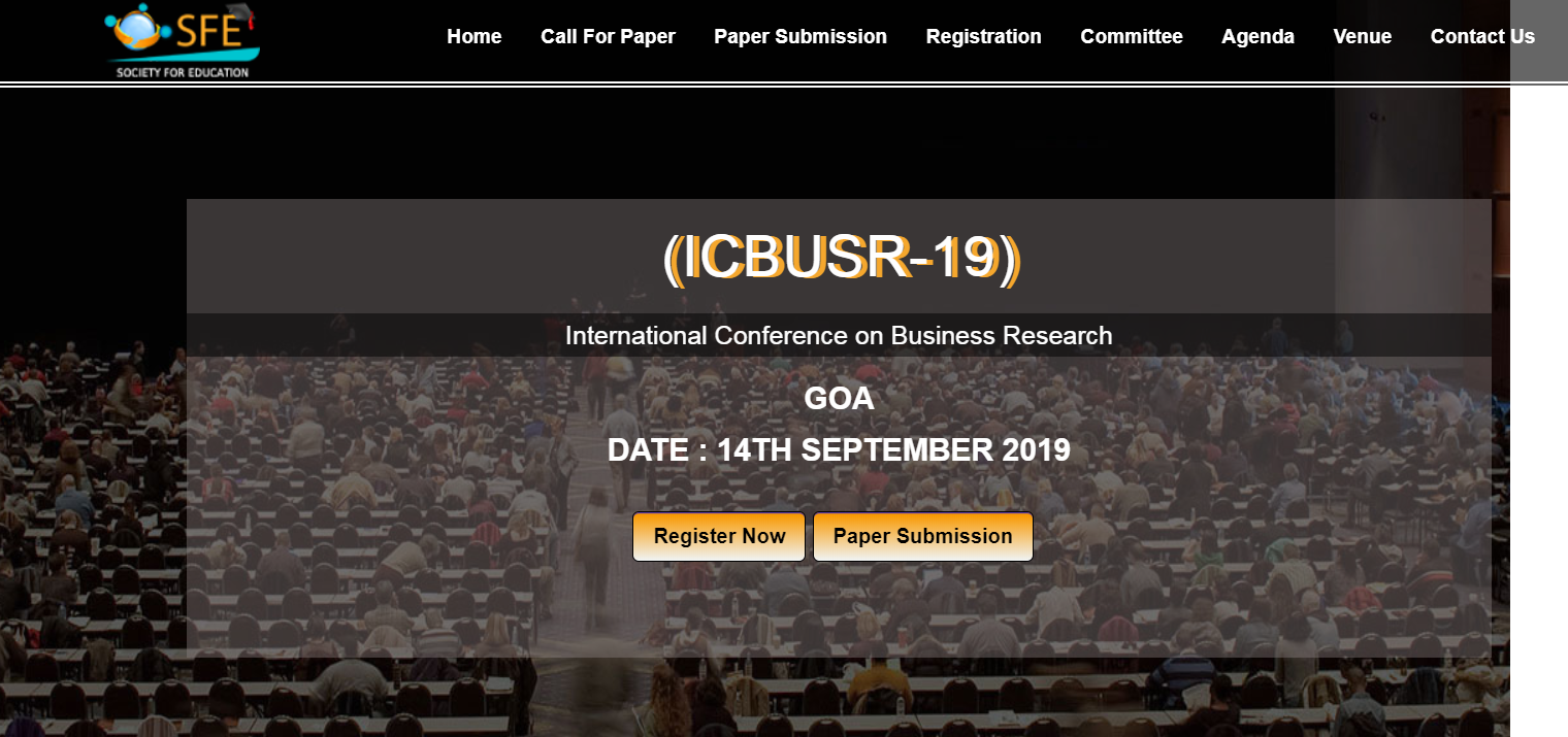International Conference on Business Research (ICBUSR-19), Goa, Maharashtra, India