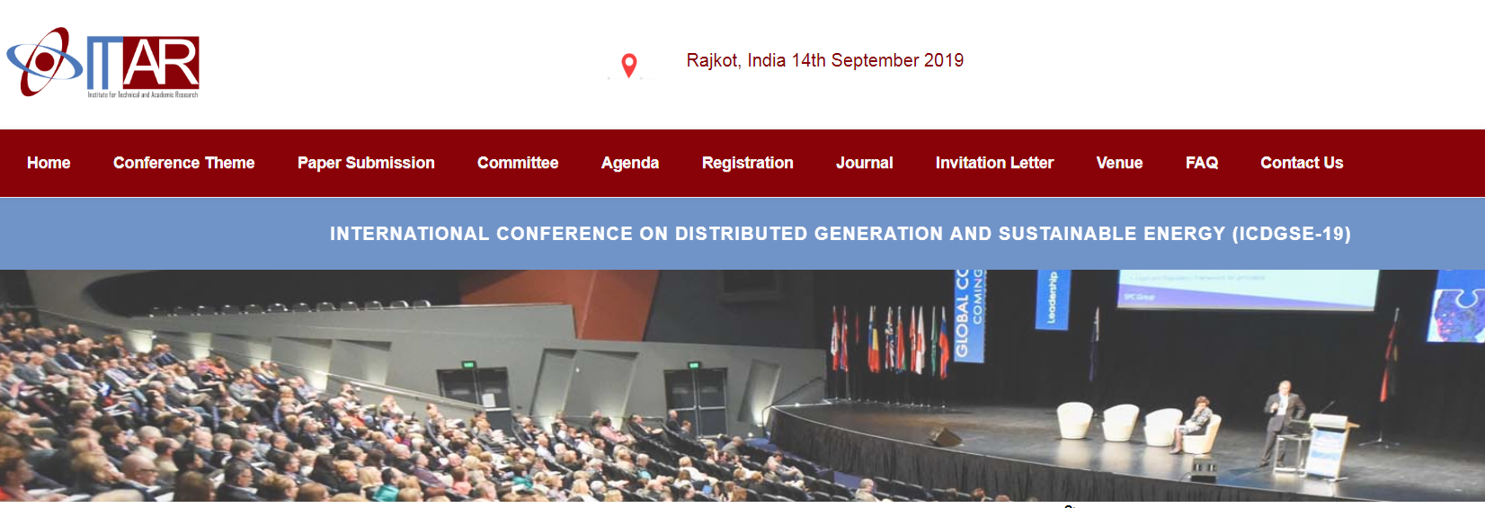 International Conference On Distributed Generation And Substainable Energy (ICDGSE-19), Rajkot, Gujarat, India
