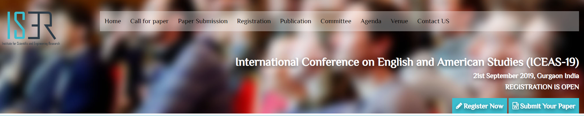 International Conference on English and American Studies (ICEAS-19), Gurgaon, Haryana, India