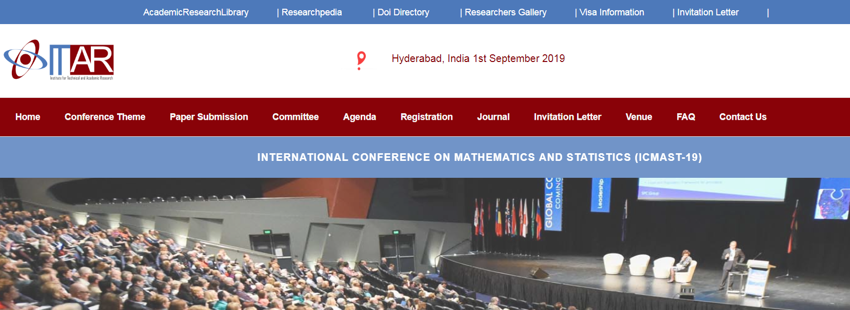 International Conference on Mathematics and Statistics (ICMAST-19), Hyderabad, Telangana, India