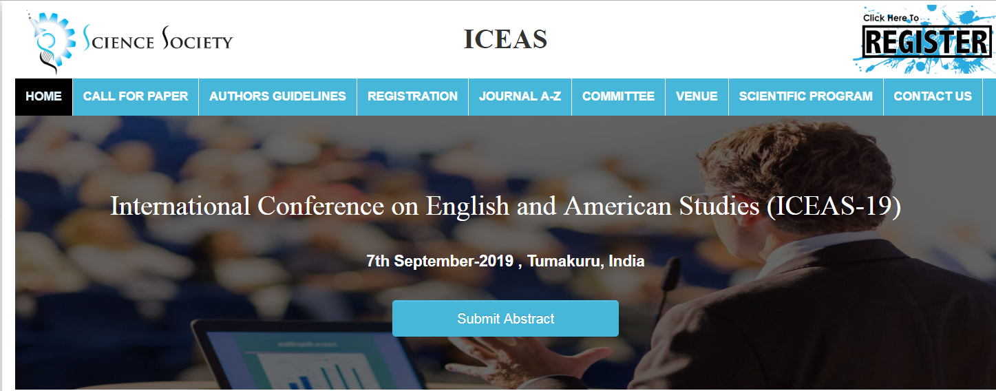 International Conference on English and American Studies (ICEAS-19), Tumakuru, Karnataka, India