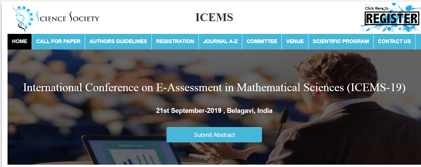 International Conference on E-Assessment in Mathematical Sciences (ICEMS-19), Belagavi, Karnataka, India
